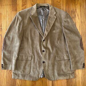 Vintage ORVIS Corduroy Blazer Sport Coat Size 48L Suede Elbow Tailored in USA